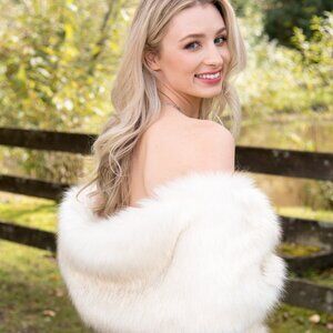 Faux fur stole